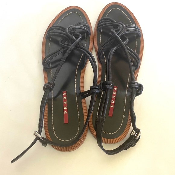 Prada black flat sandals - Picture 3 of 5